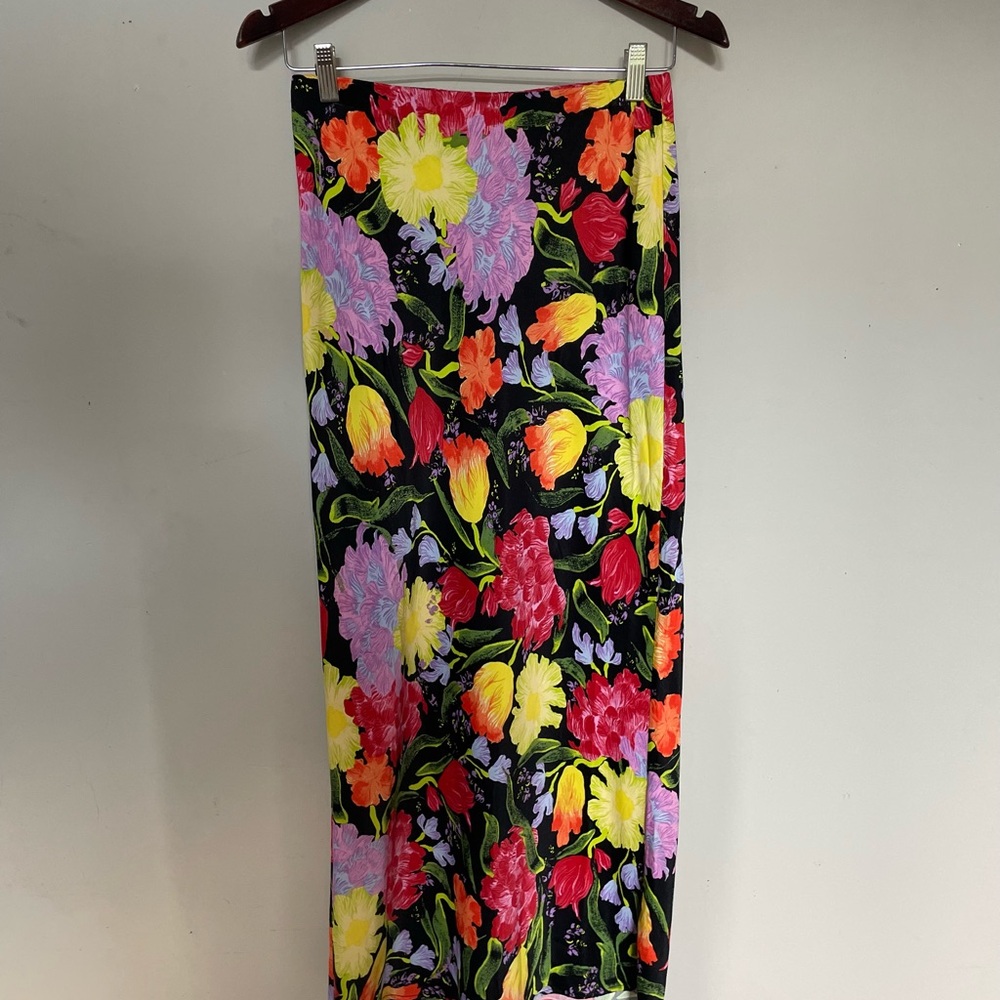 Anthropologie Tilda Floral Maxi Slip Skirt